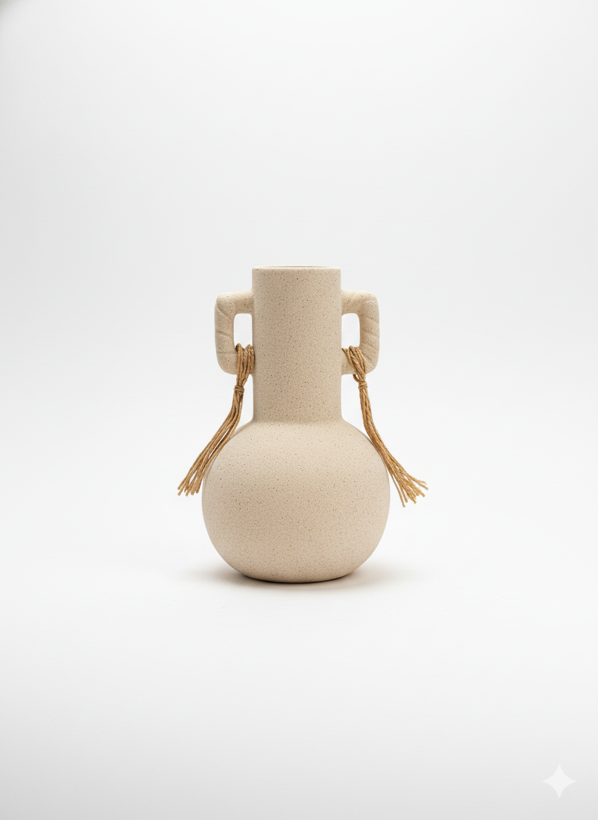 Ceramic & Sand Jar Decor with two hands