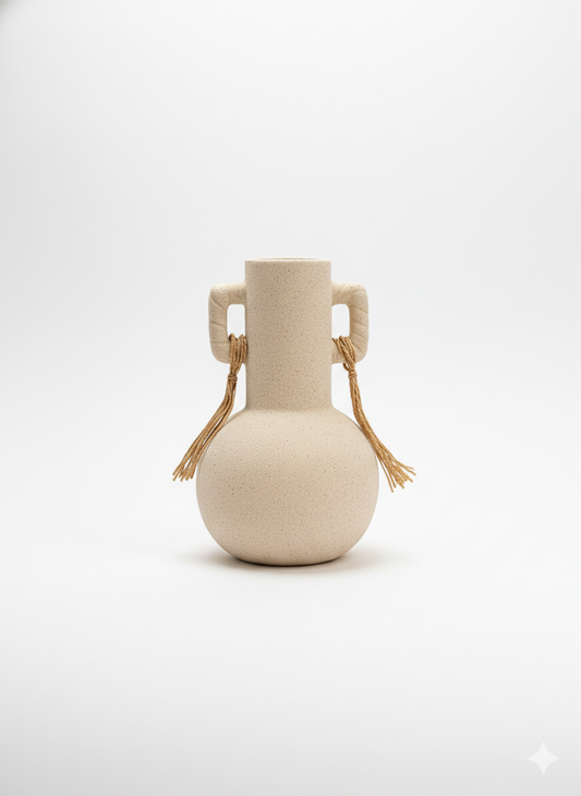 Ceramic & Sand Jar Decor with two hands