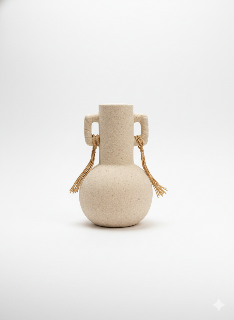 Ceramic & Sand Jar Decor with two hands