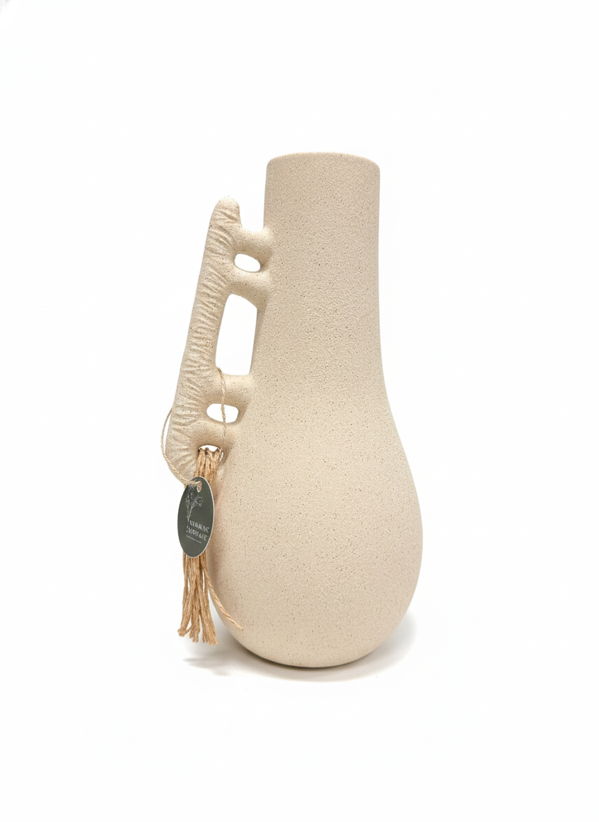 Ceramic & Sand Jar Decor with one hand
