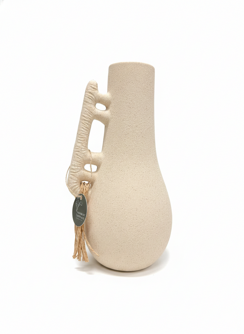 Ceramic & Sand Jar Decor with one hand